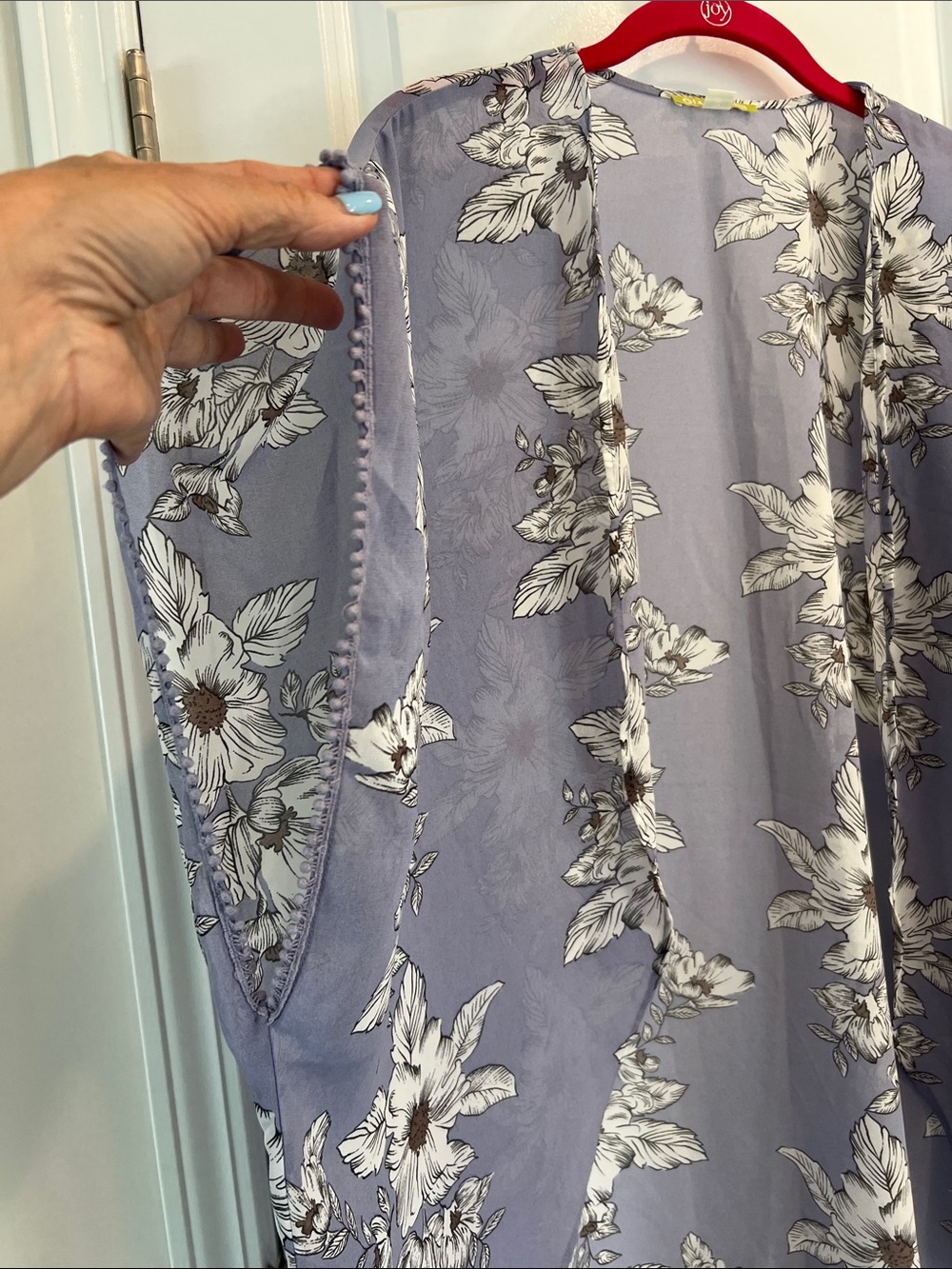 Gianni Bini XS Cornflower Floral Print Birdie Kimono Cover Up Wildflower - Picture 2 of 7